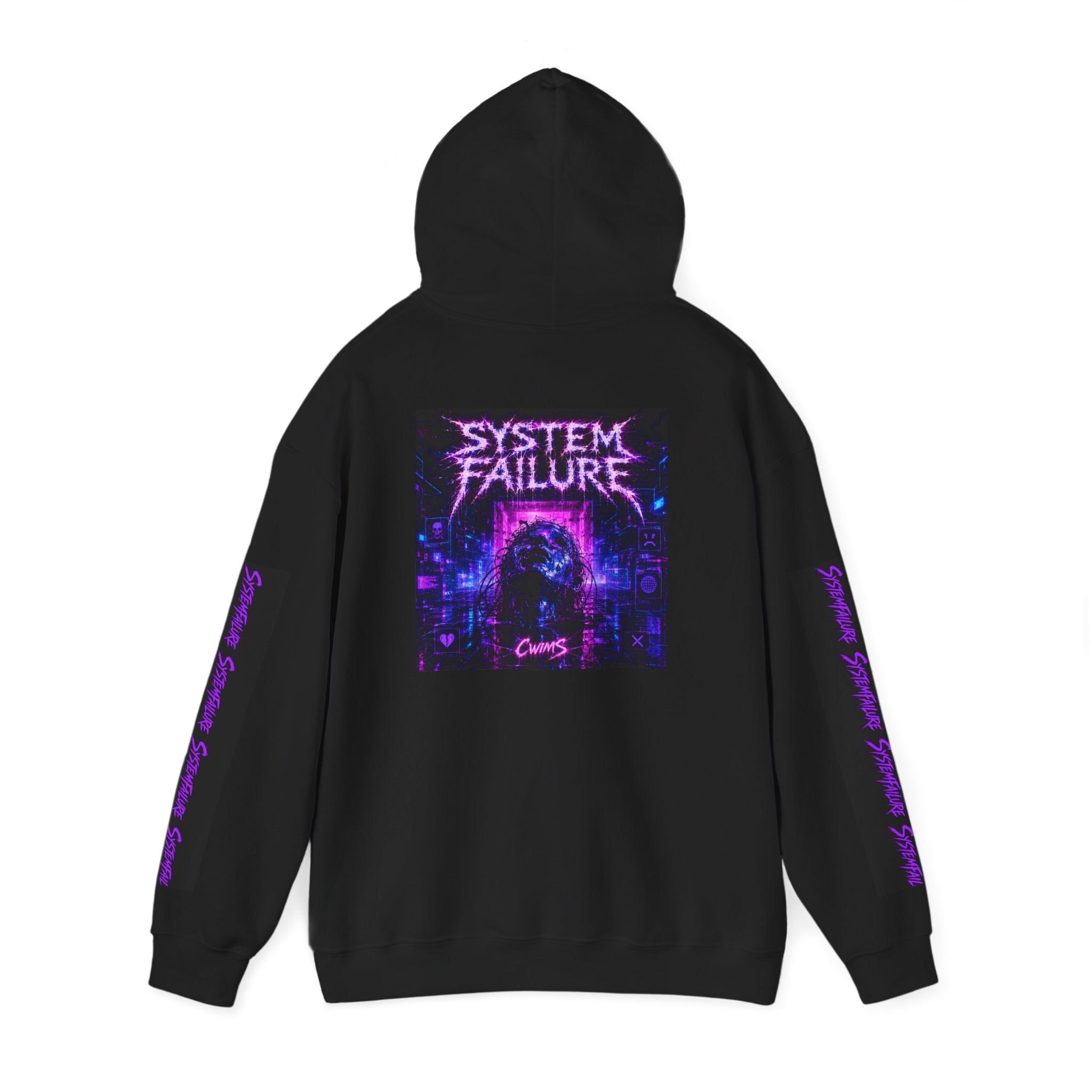 CWIMS 'System Failure' Hoodie – Cyberpunk Vaporwave Pullover