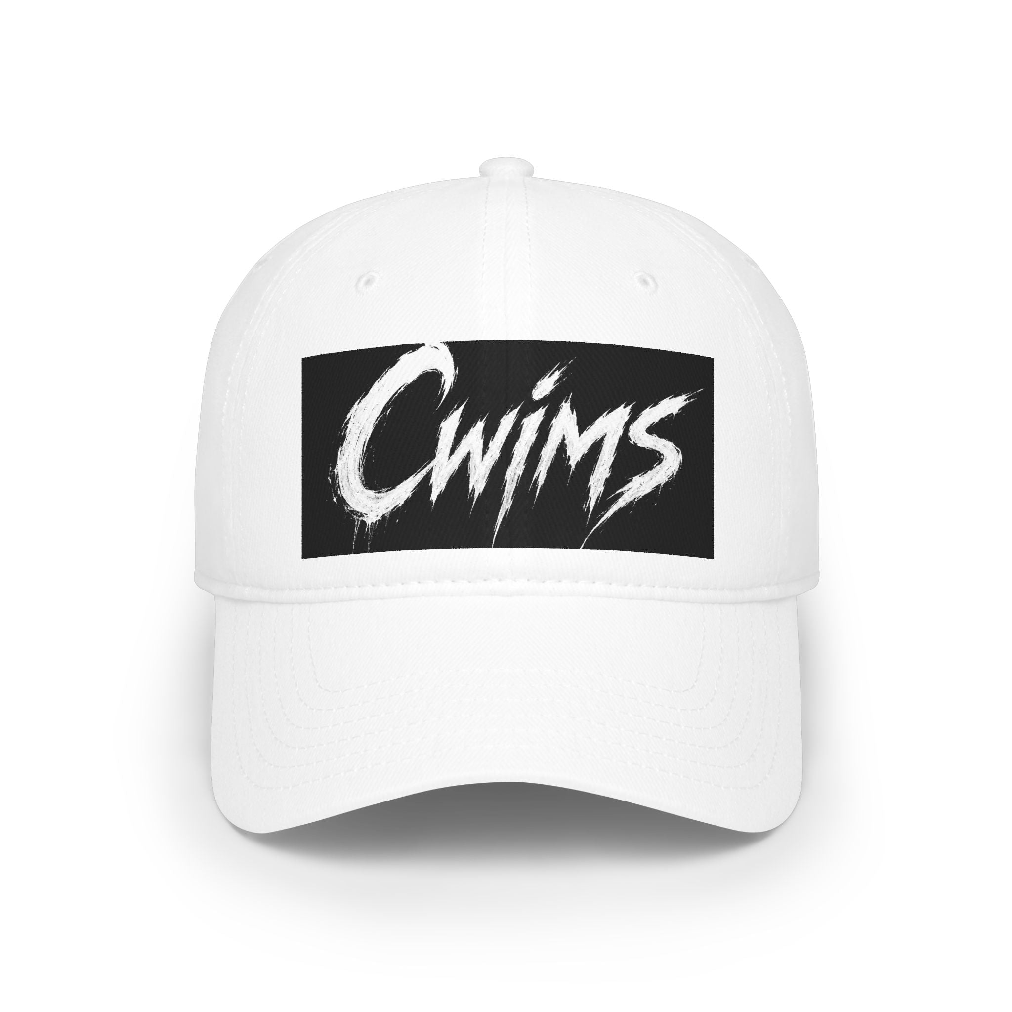 CWIMS Script Baseball Cap — Black Low Profile Hat