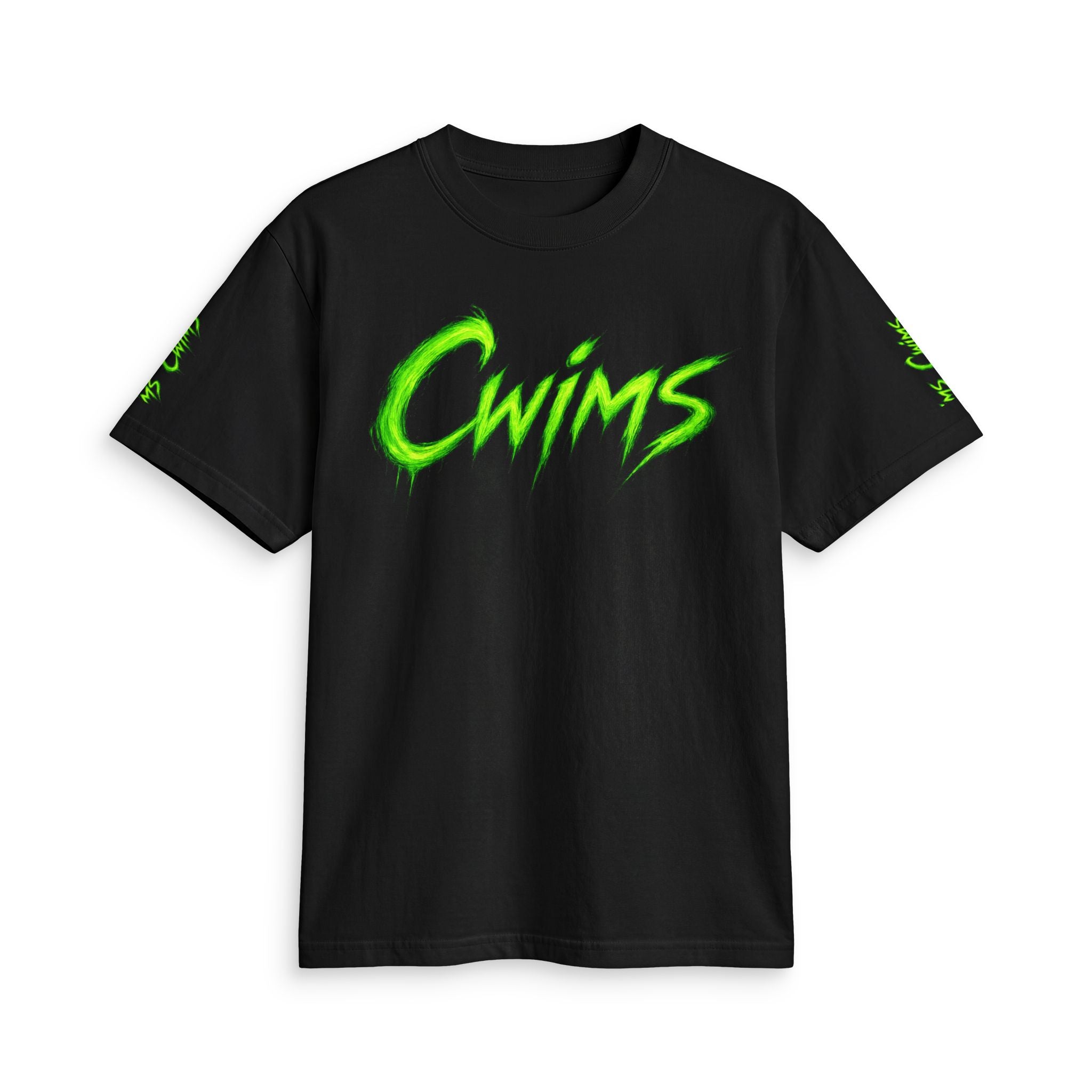 T-Shirt — "CWIMS" Neon Green Streetwear Tee