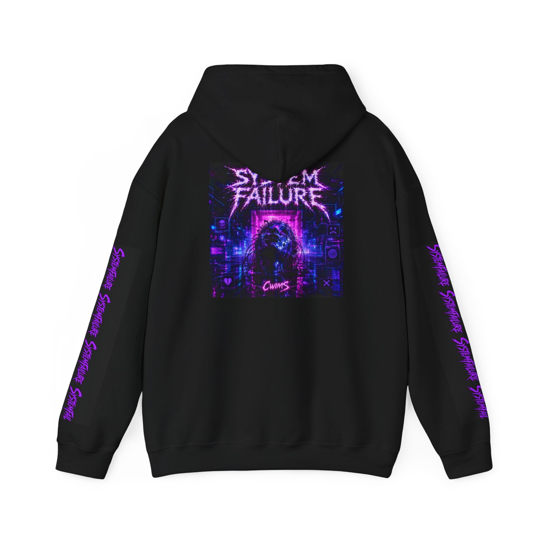 CWIMS 'System Failure' Hoodie – Cyberpunk Vaporwave Pullover