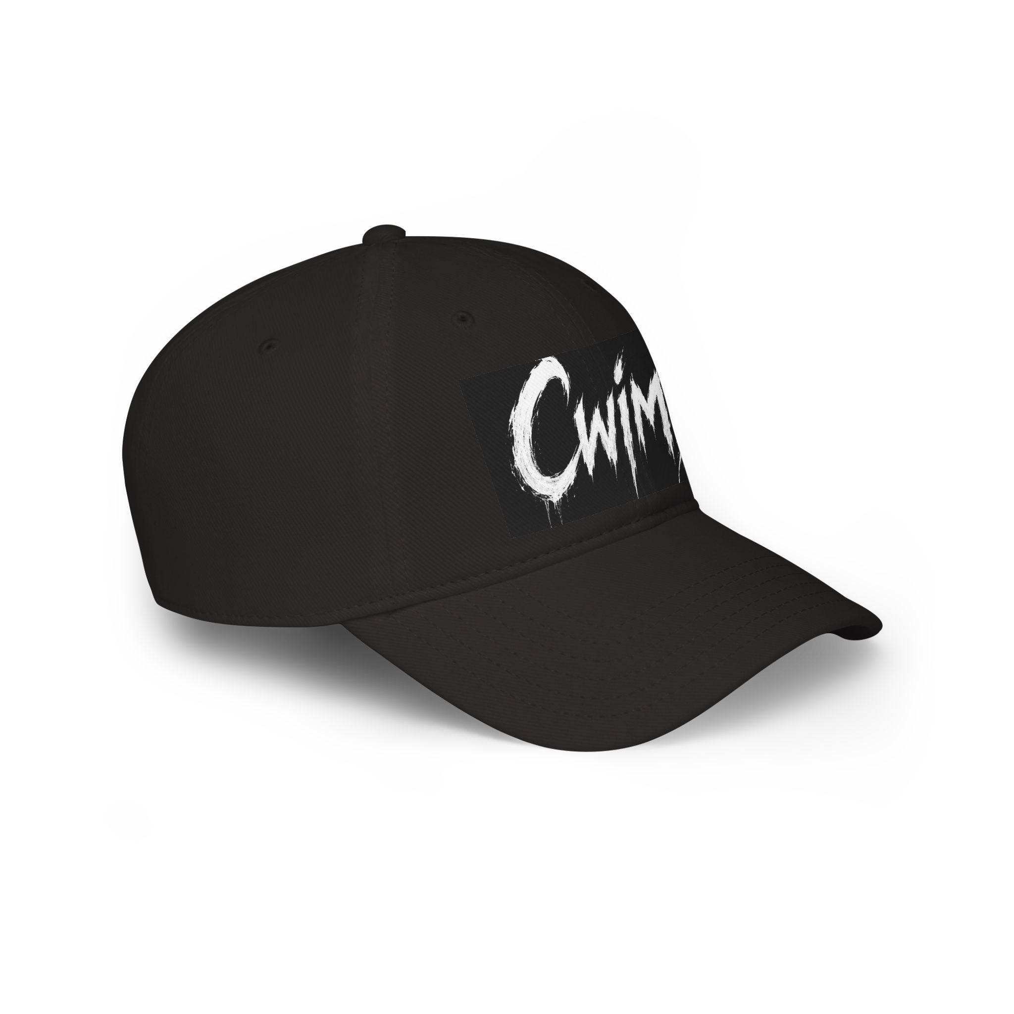 CWIMS Script Baseball Cap — Black Low Profile Hat
