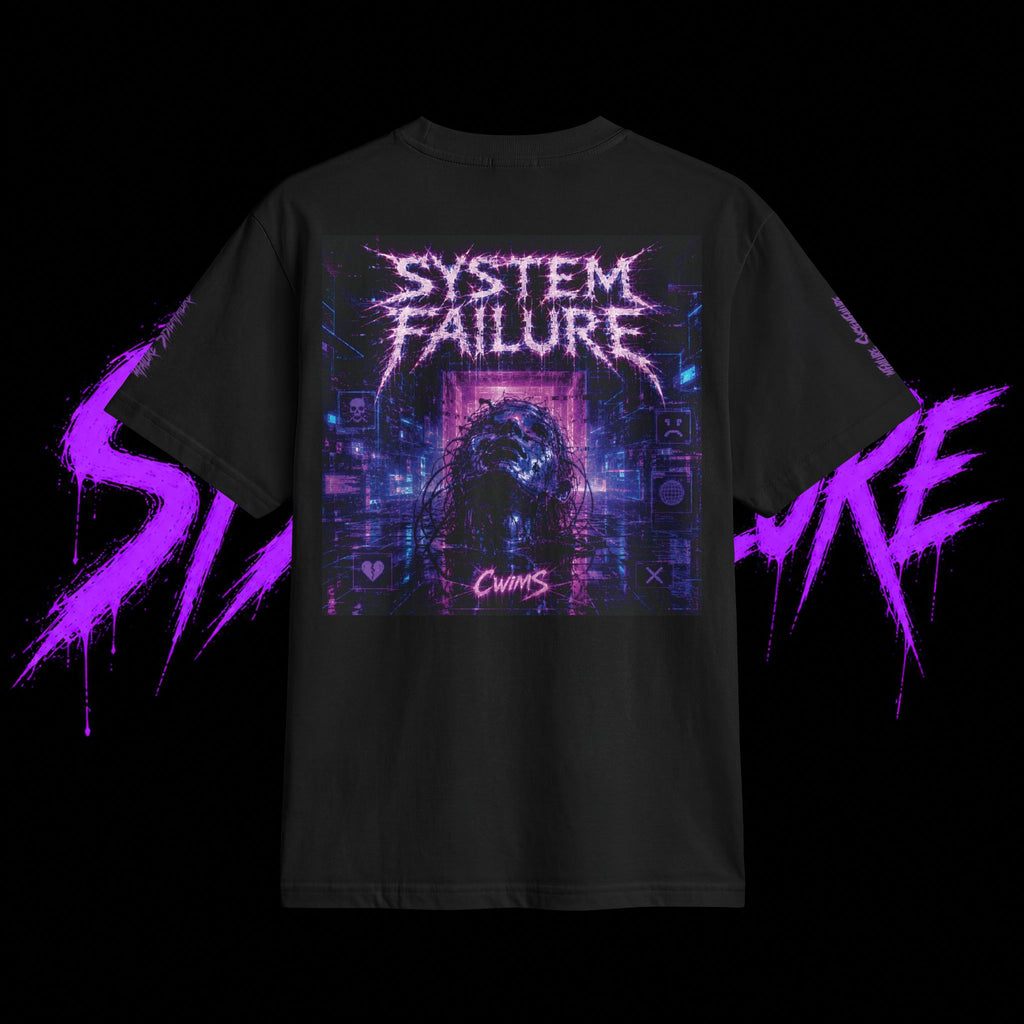 System Failure Graphic Tee — CWIMS Retro Cyberpunk Band Shirt